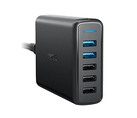 Anker PowerPort Speed 5 Ports, 2 x Quick Charge - <Black>